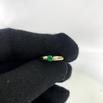 18K Gold Plated Round Colorful Gemstone Tension Ring Simple Modern Look TGR1043 RM-1770