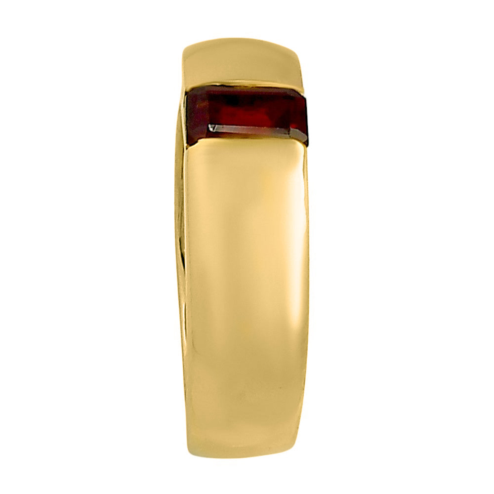 18K Gold Over Brass Baguette Stone Ring – Sleek Contemporary Band TGR1045 RM-1772