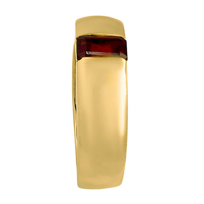 18K Gold Over Brass Baguette Stone Ring – Sleek Contemporary Band TGR1045 RM-1772