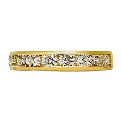 18K Gold Over Brass Channel Gemstone Band – Classic Anniversary Style TGR1048 RM-1777