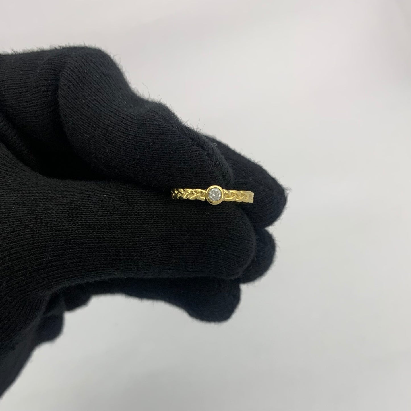 18K Gold Plated Braided Gemstone Ring – Dainty Boho Stackable Band TGR1056 RM-1063