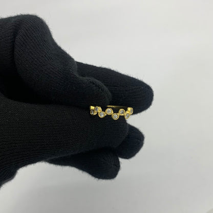 18K Gold Plated Round Bezel Colorful Multi Stone Statement Band Ring TGR1062
