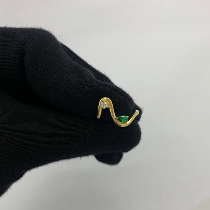 18K Gold Plated Fluid Wave Ring with CZ Accent – Trendy Modern Jewelry TGR1064 RM-1786