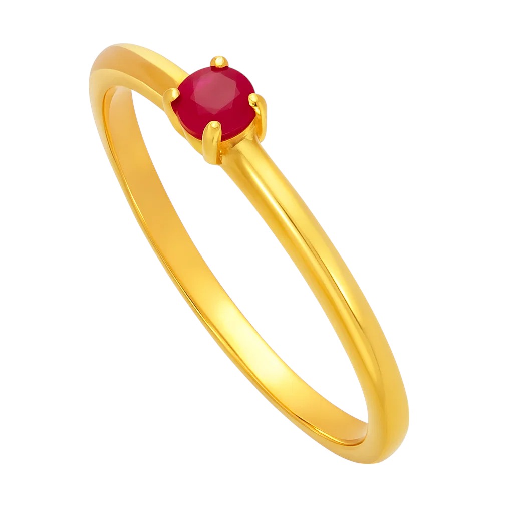 Minimalist Gold Round Birthstone Ring – Dainty Stackable Fashion Jewelry TGR1065 RM-1787