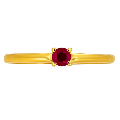 Minimalist Gold Round Birthstone Ring – Dainty Stackable Fashion Jewelry TGR1065 RM-1787