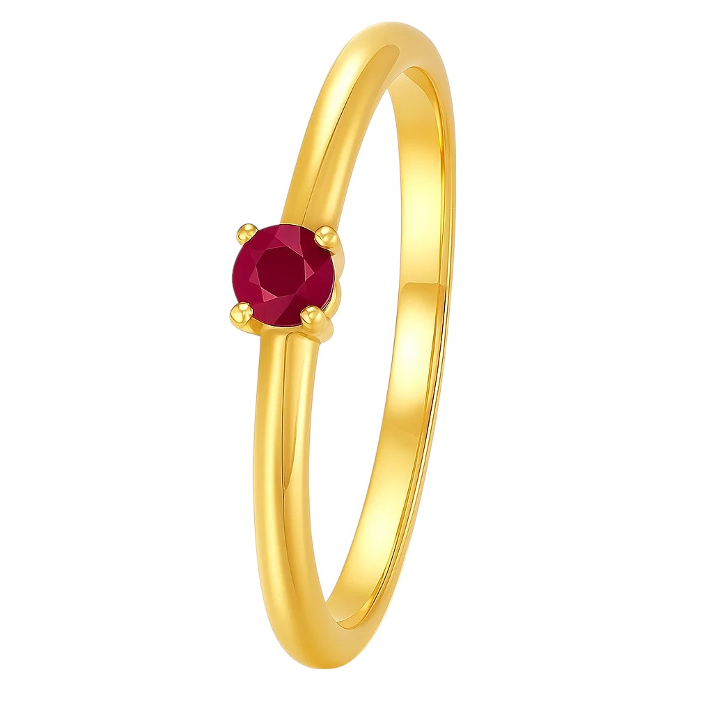 Minimalist Gold Round Birthstone Ring – Dainty Stackable Fashion Jewelry TGR1065 RM-1787