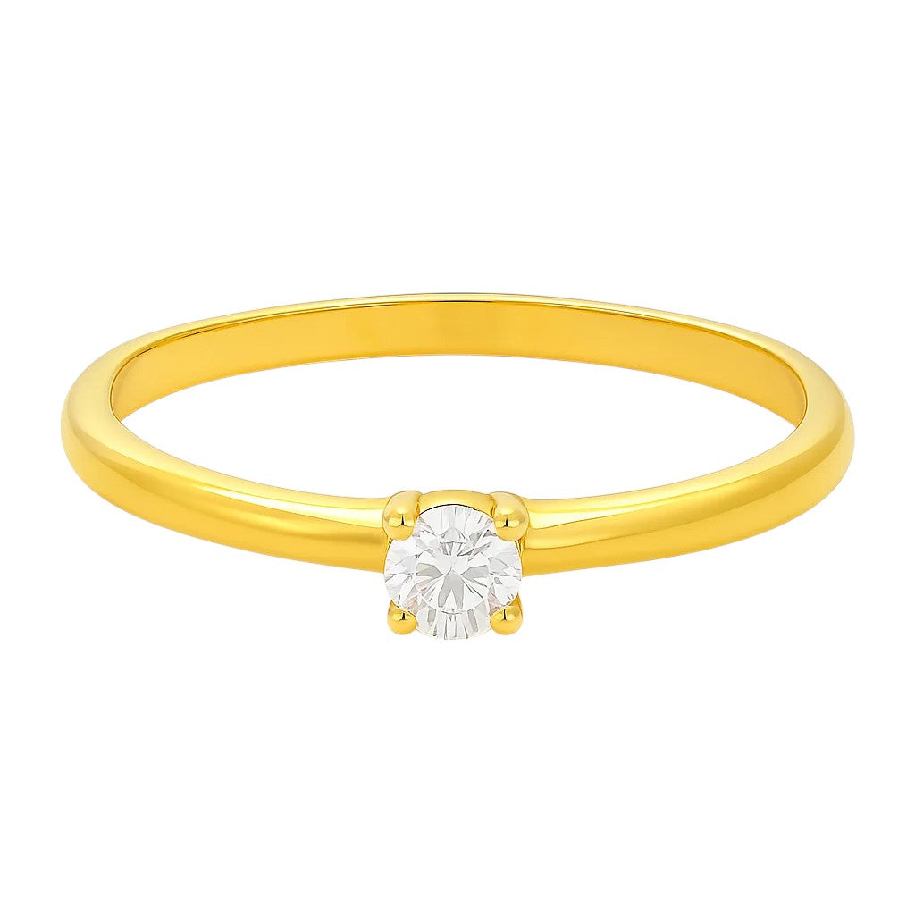 Minimalist Gold Round Birthstone Ring – Dainty Stackable Fashion Jewelry TGR1065 RM-1787