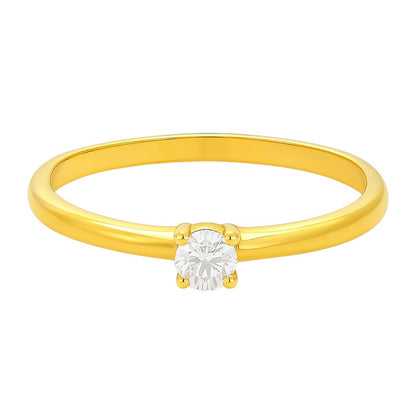 Minimalist Gold Round Birthstone Ring – Dainty Stackable Fashion Jewelry TGR1065 RM-1787