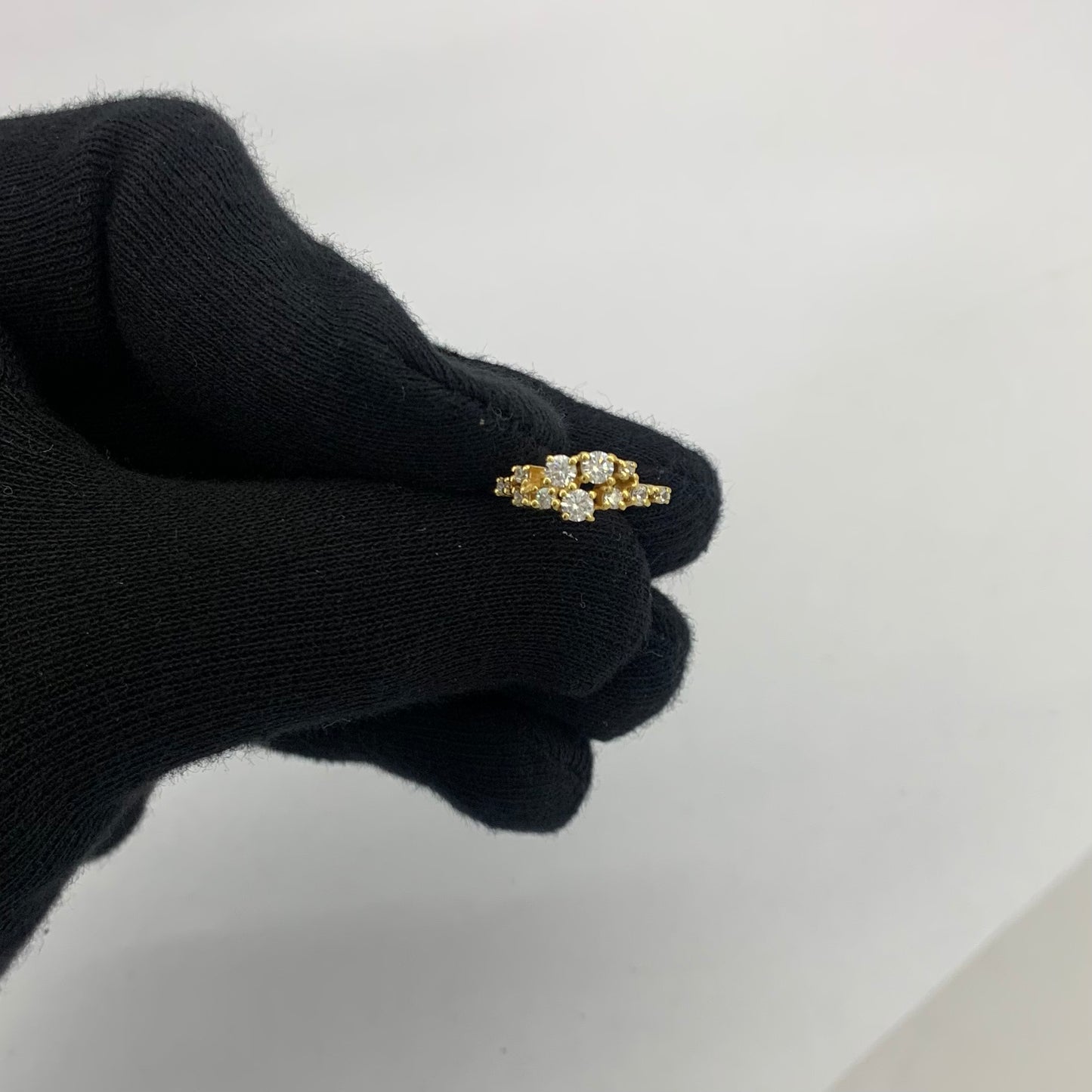 18K Gold Plated Cluster Halo Ring with Round CZ Multi-Stone Design TGR1068 RM-1789