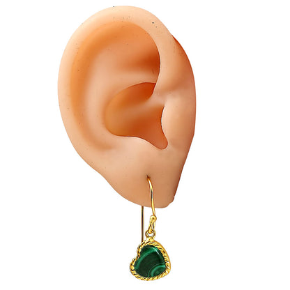 18K Gold Plated Heart Gemstone Pendant & Earring Set for Women TGT1003 TM-1025