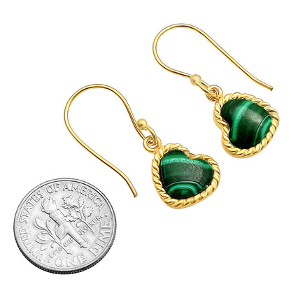 18K Gold Plated Heart Gemstone Pendant & Earring Set for Women TGT1003 TM-1025