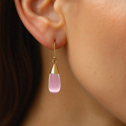 Elegant 18K Gold Plated Teardrop Pendant & Earrings Jewelry Set TGT1004 TM-1024