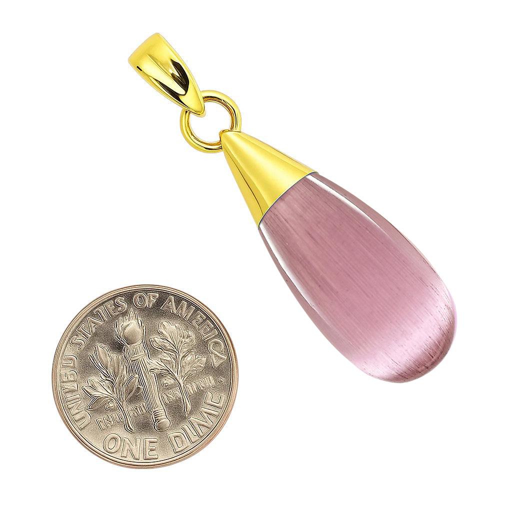 Elegant 18K Gold Plated Teardrop Pendant & Earrings Jewelry Set TGT1004 TM-1024