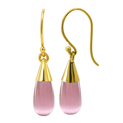 Elegant 18K Gold Plated Teardrop Pendant & Earrings Jewelry Set TGT1004 TM-1024