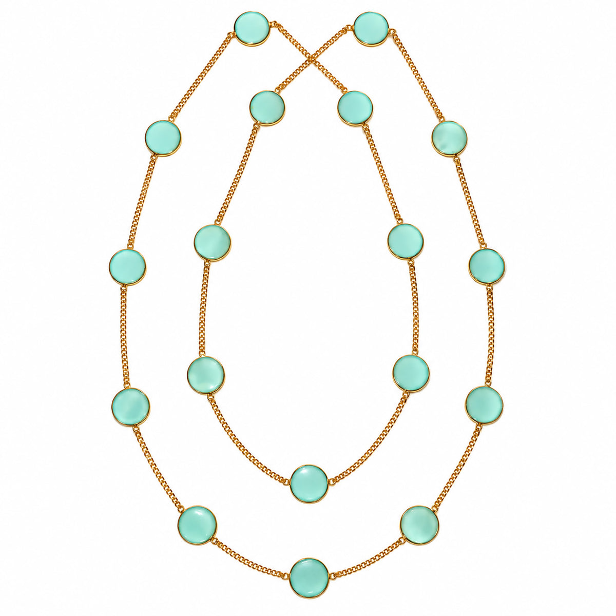 Milky Aqua, Blue & Gray Chalcedony Necklace BM-1049 TN01002