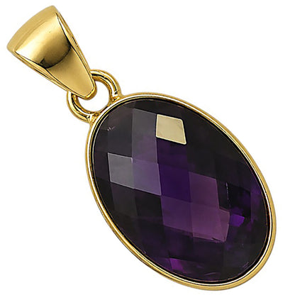 African Amethyst Checker Pendant PM-1001 TP01018