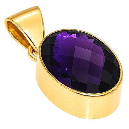 African Amethyst Checker Pendant PM-1001 TP01018