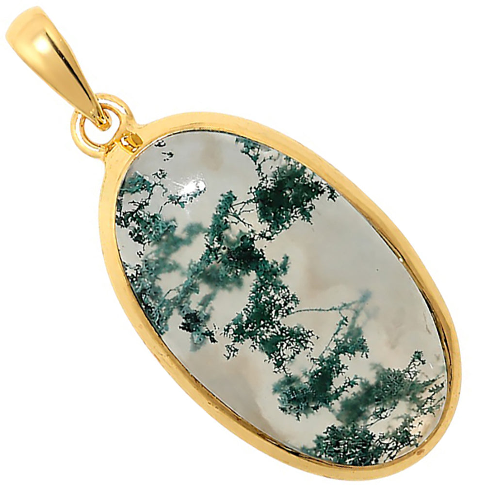 Horse Canyon Moss Agate Pendant PM-1002 TP01020