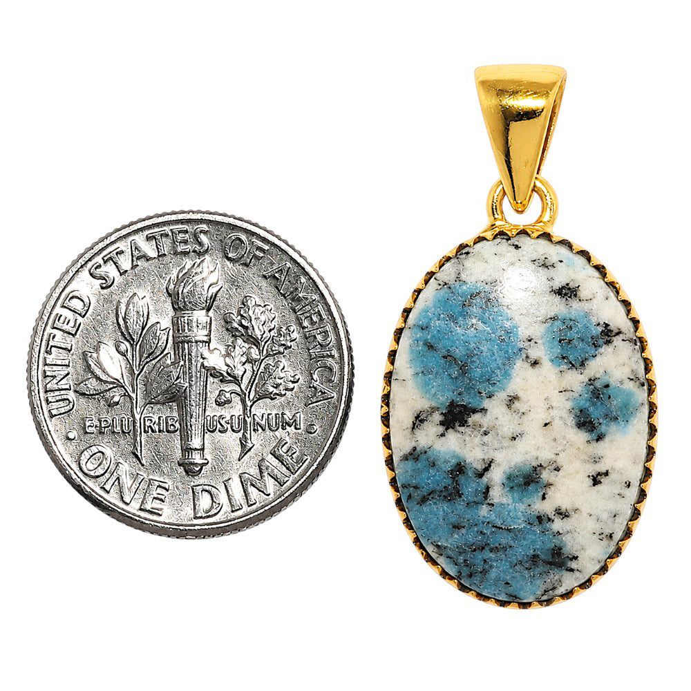 K2 Blue - Azurite In Quartz Pendant PM-1325 TP01121