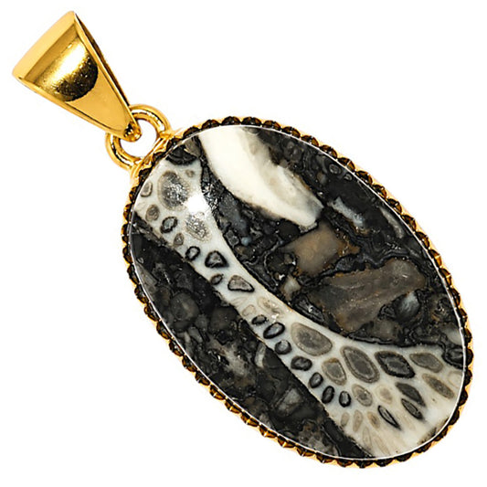 Mexican Cabbing Fossil Pendant PM-1325 TP01135