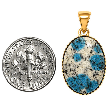 K2 Blue - Azurite In Quartz Pendant PM-1325 TP01149