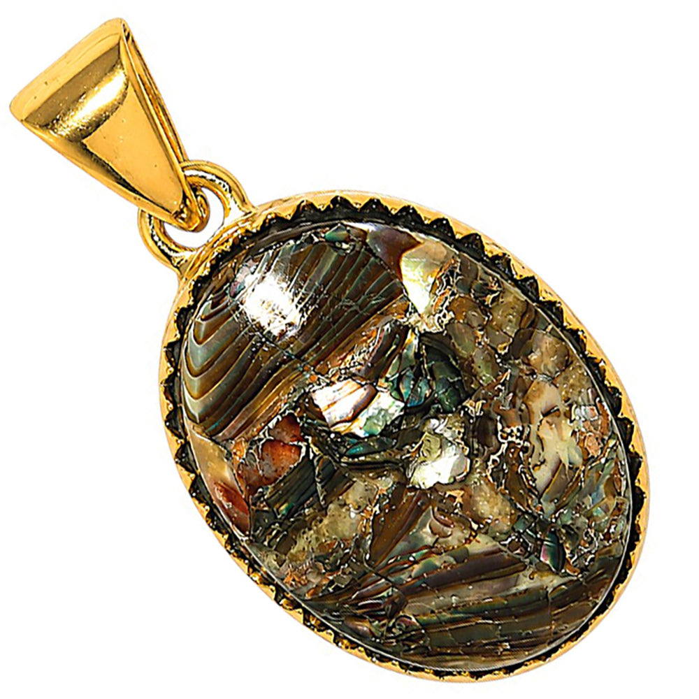 Copper Abalone Shell Pendant PM-1325 TP01150