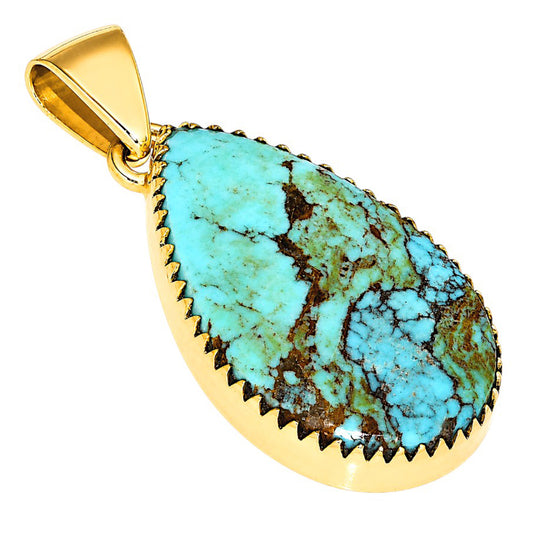 Natural Rare Turquoise Nevada Aztec Mt Pendant PM-1325 TP01157