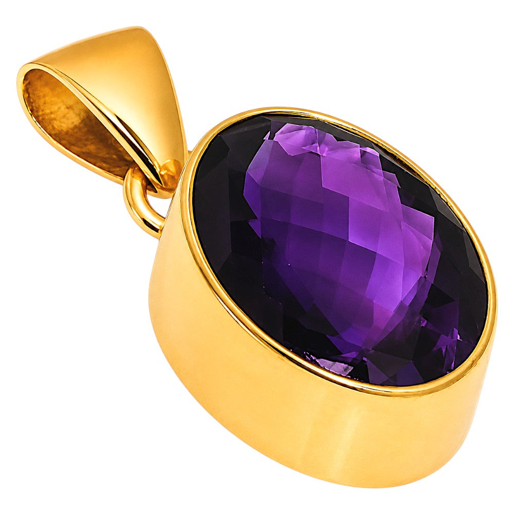 African Amethyst Checker Pendant PM-1001 TP01165