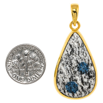K2 Blue - Azurite In Quartz Pendant P-1002 TP01168