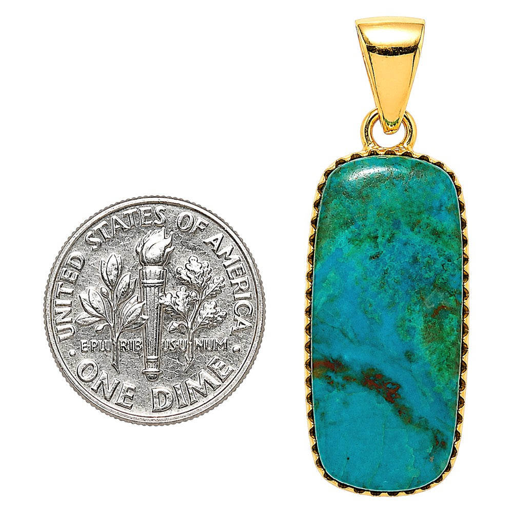 Azurite Chrysocolla Pendant P-1060 TP01182