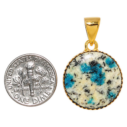 K2 Blue - Azurite In Quartz Pendant P-1060 TP01194