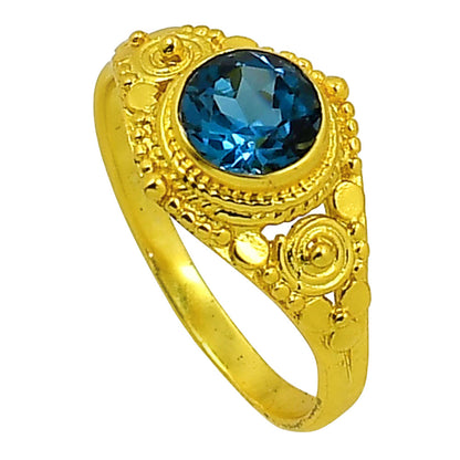 London Blue Topaz Ring size-10 RM-1346 TR01166