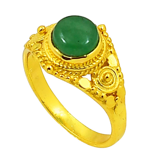 Green Quartz Ring size-9 RM-1346 TR01183