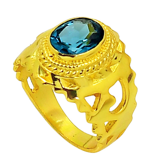 London Blue Topaz Ring size-8 RM-1299 TR01203