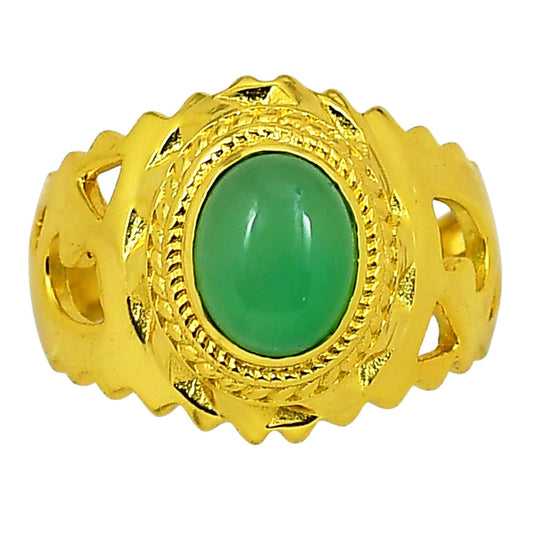 Chrysoprase Ring size-7 RM-1299 TR01225