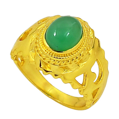 Chrysoprase Ring size-8 RM-1299 TR01226