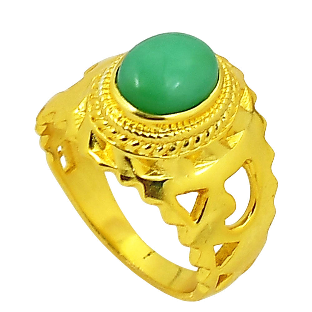 Chrysoprase Ring size-7 RM-1299 TR01234