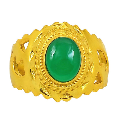 Green Aventurine Ring size-10 RM-1299 TR01242