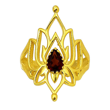 Hessonite Garnet Ring size-8 RM-1526 TR01247