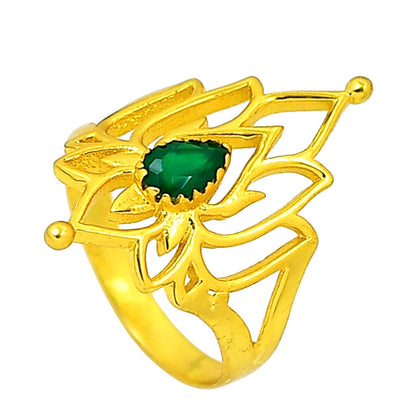 Green Onyx Ring size-8 RM-1526 TR01257