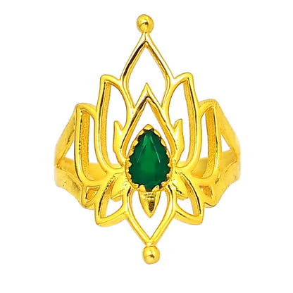 Green Onyx Ring size-10 RM-1526 TR01263