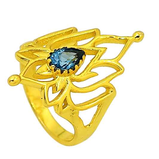 London Blue Topaz Ring size-9 RM-1527 TR01283