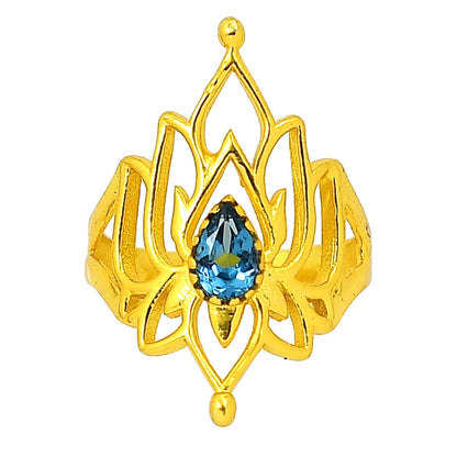 London Blue Topaz Ring size-9 RM-1527 TR01283
