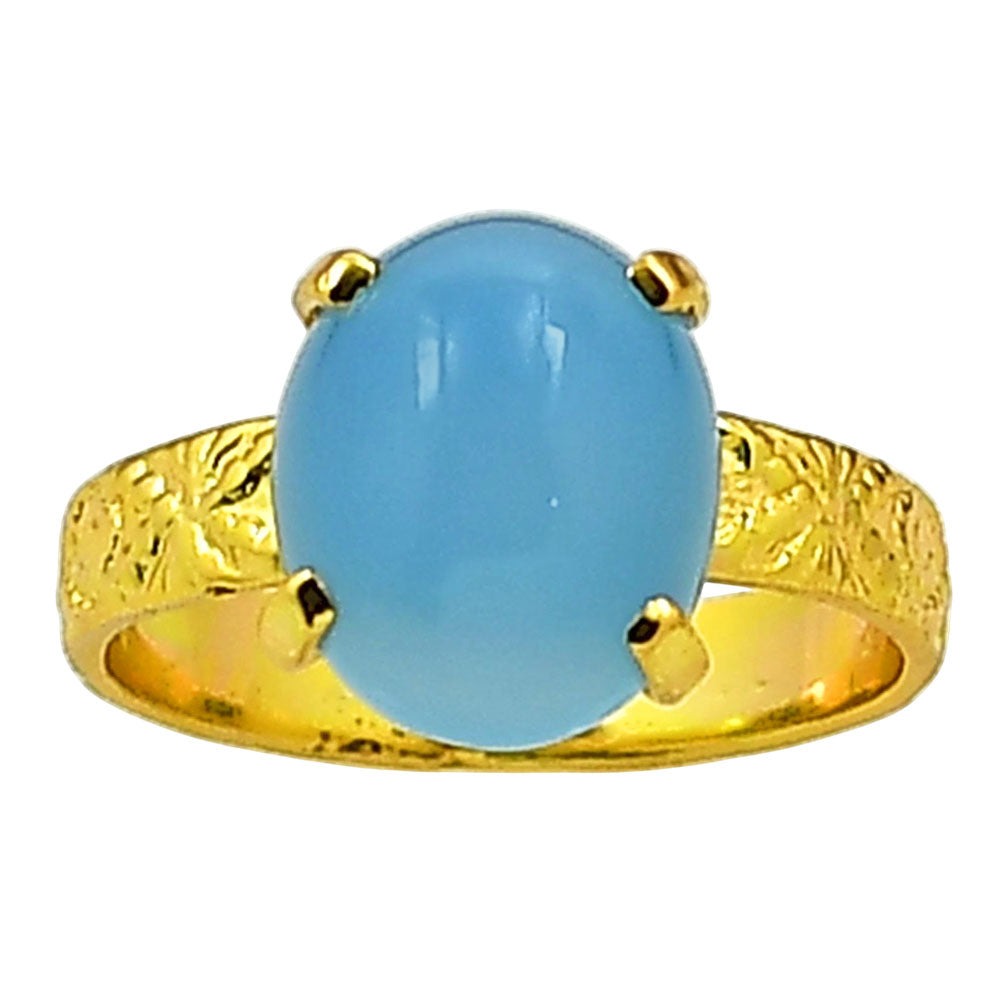 Blue Chalcedony Ring size-7 RM-1019 TR01305