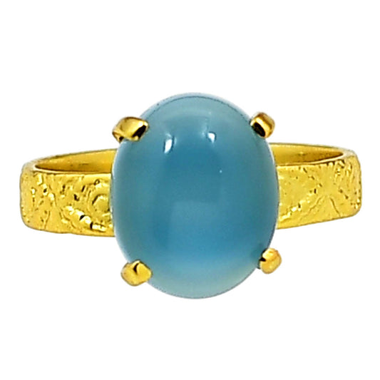Blue Chalcedony Ring size-8 RM-1019 TR01306