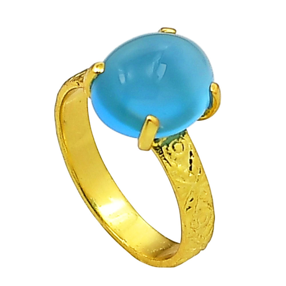 Blue Chalcedony Ring size-8 RM-1019 TR01306