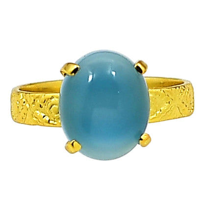 Blue Chalcedony Ring size-8 RM-1019 TR01306