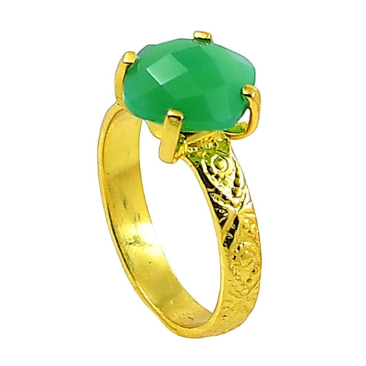 Chrysoprase Ring size-9 RM-1019 TR01309