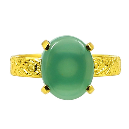 Milky Chalcedony Ring size-9 RM-1019 TR01310