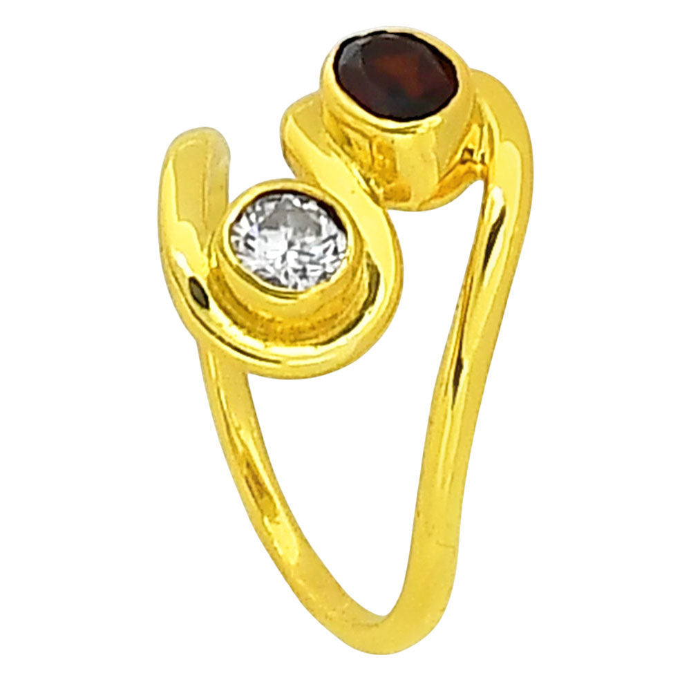 Hessonite Garnet Ring size-5 RM-1039 TR01321